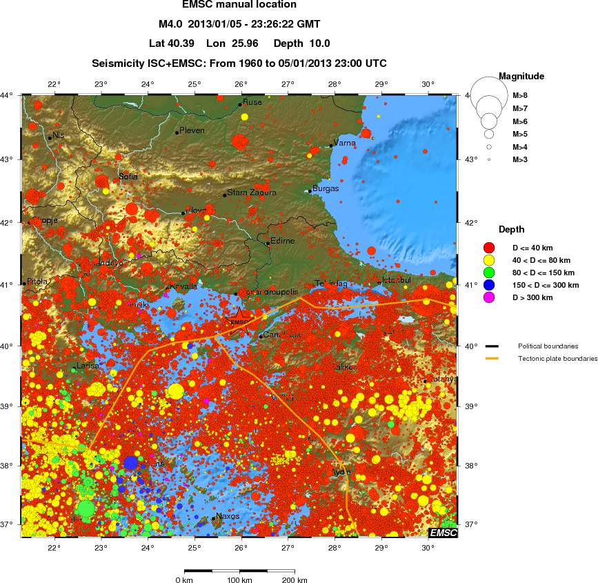 regional historical seismicity