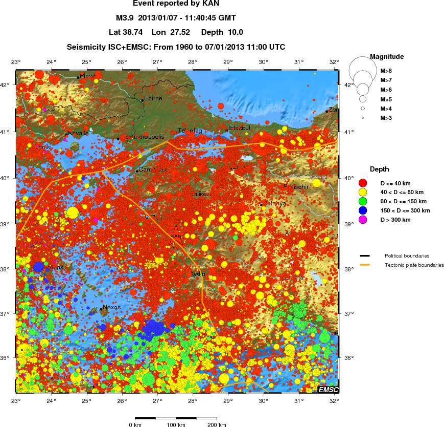 regional historical seismicity