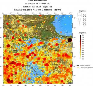 regional magnitude historical seismicity
