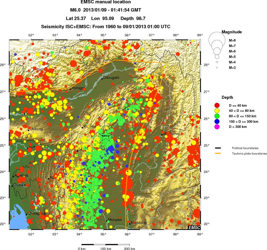 regional historical seismicity