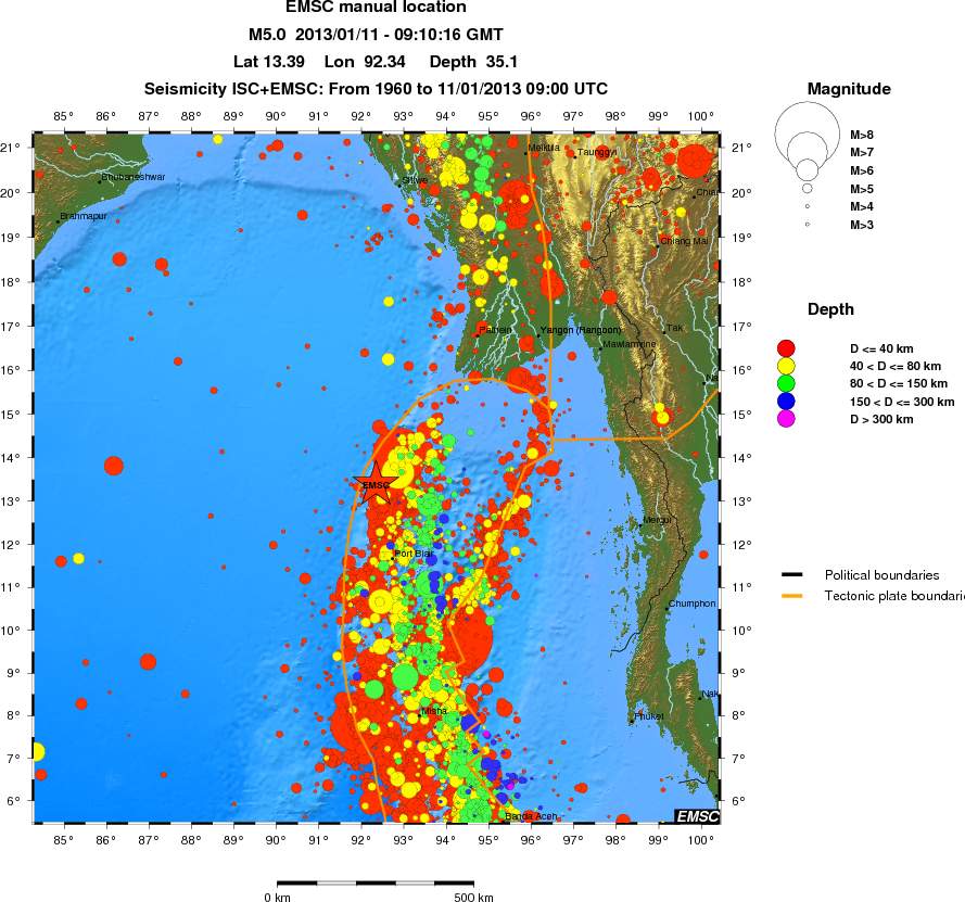wide historical seismicity