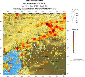 regional magnitude historical seismicity