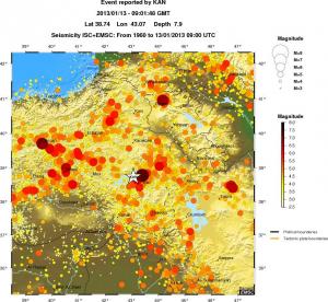 regional magnitude historical seismicity