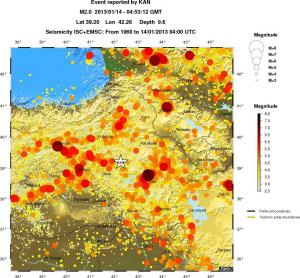 regional magnitude historical seismicity