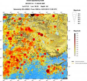 regional magnitude historical seismicity