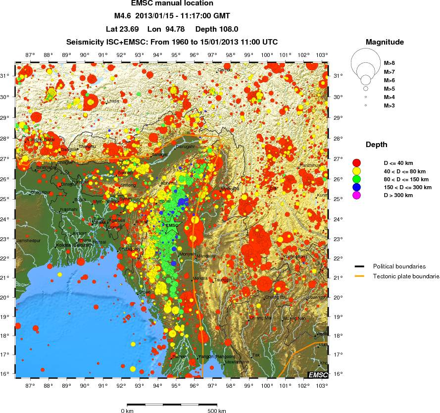 wide historical seismicity