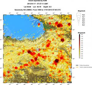 regional magnitude historical seismicity