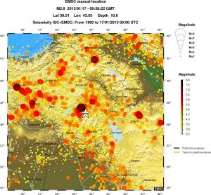 regional magnitude historical seismicity