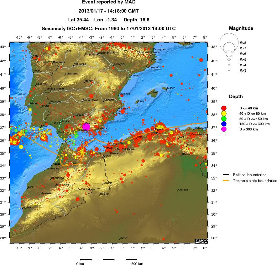 wide historical seismicity
