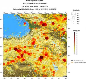 regional magnitude historical seismicity