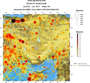 regional magnitude historical seismicity