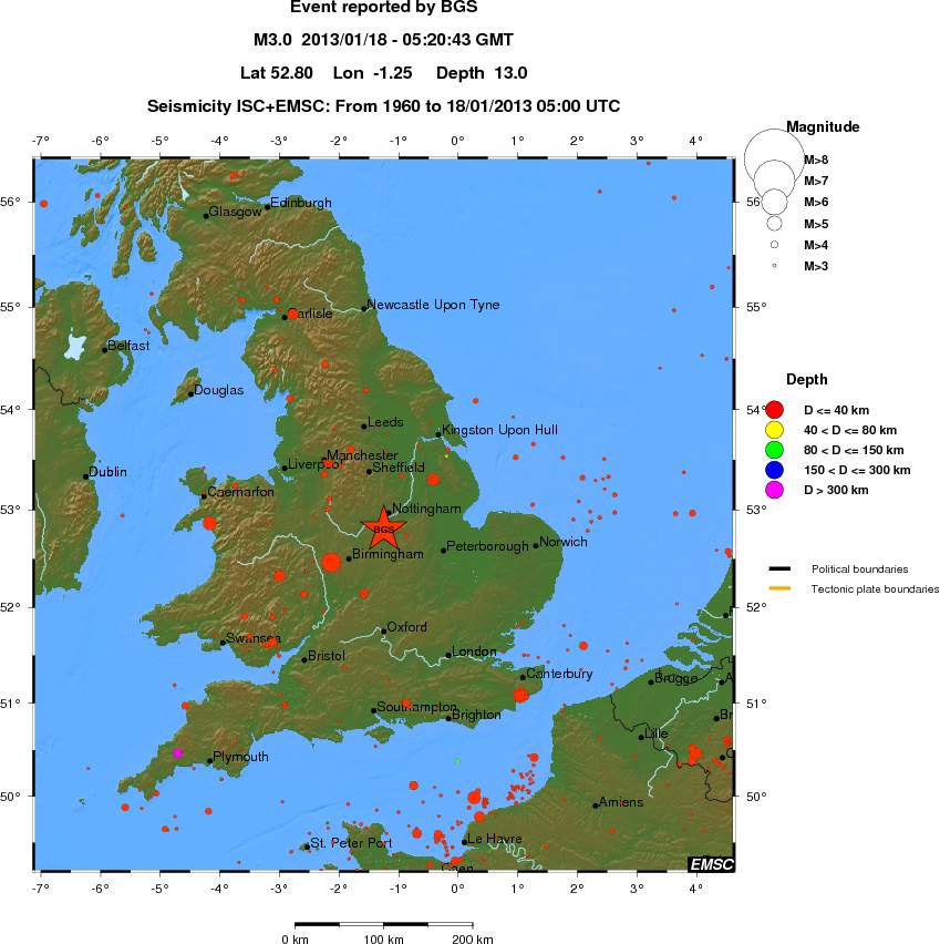 regional historical seismicity