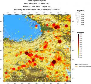 regional magnitude historical seismicity