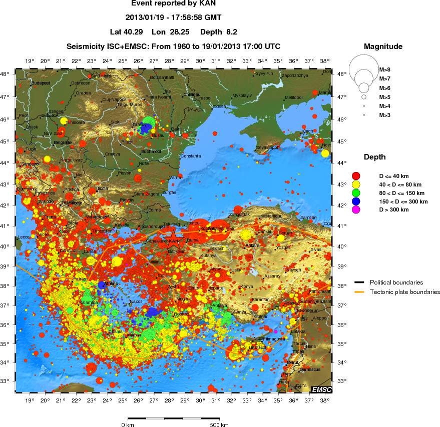 wide historical seismicity