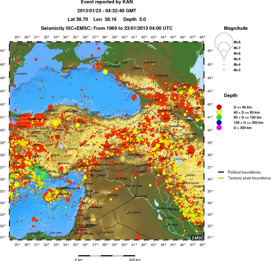 wide historical seismicity