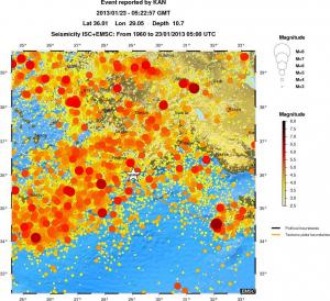 regional magnitude historical seismicity