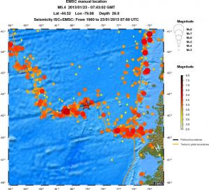 regional magnitude historical seismicity