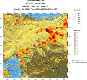 regional magnitude historical seismicity