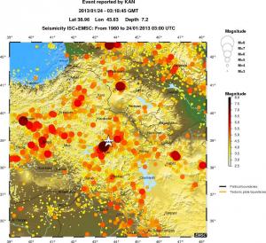 regional magnitude historical seismicity