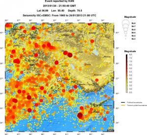 regional magnitude historical seismicity