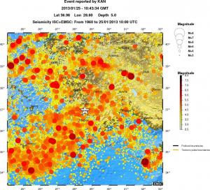 regional magnitude historical seismicity