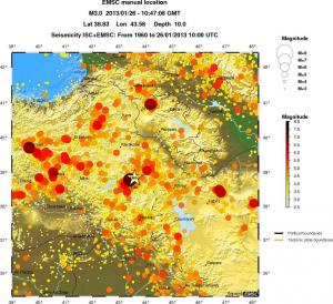 regional magnitude historical seismicity