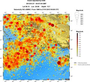 regional magnitude historical seismicity