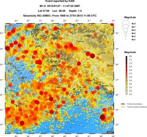 regional magnitude historical seismicity