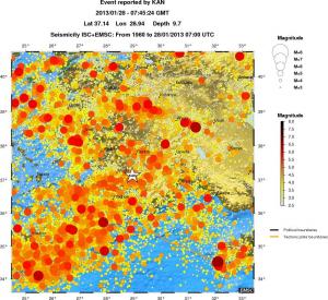 regional magnitude historical seismicity