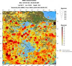 regional magnitude historical seismicity