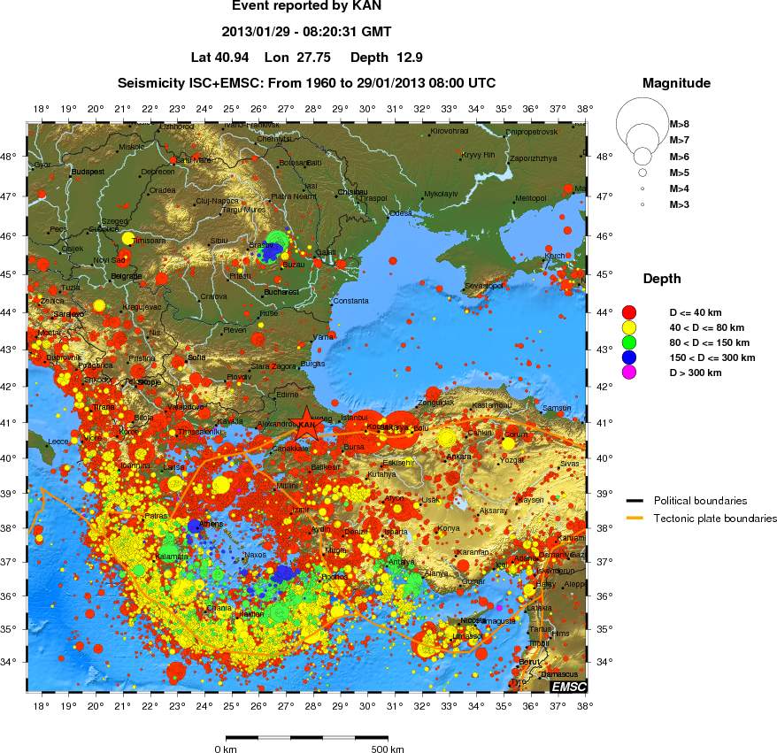 wide historical seismicity