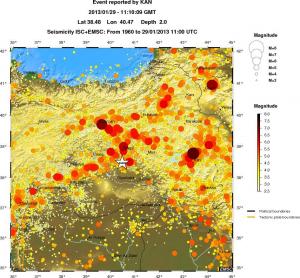 regional magnitude historical seismicity