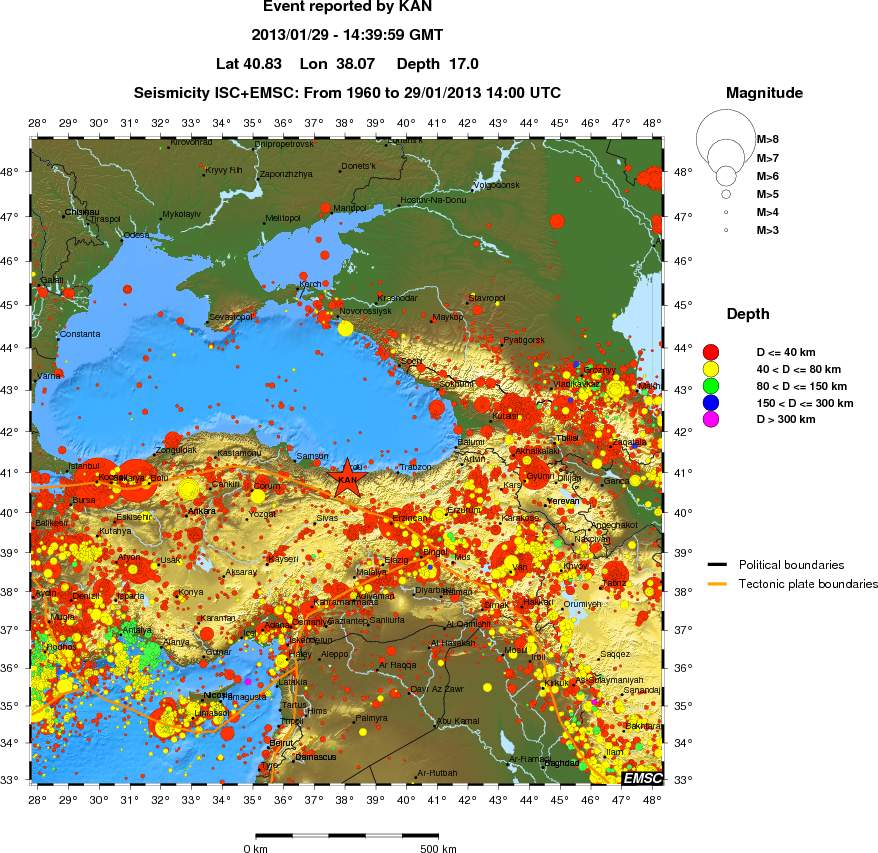 wide historical seismicity