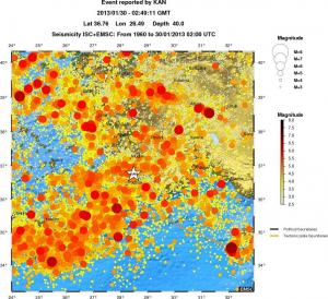 regional magnitude historical seismicity