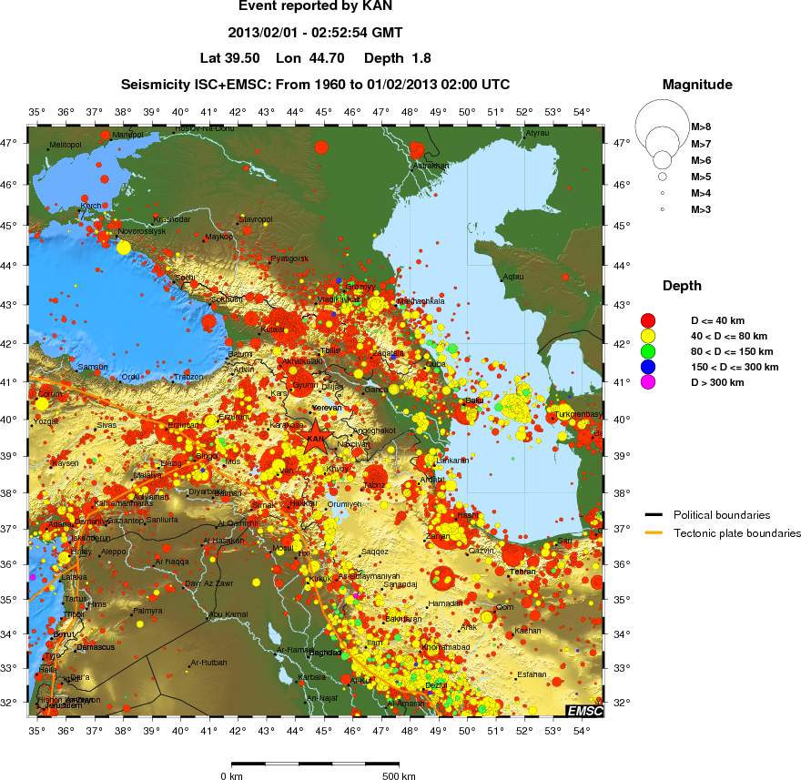 wide historical seismicity