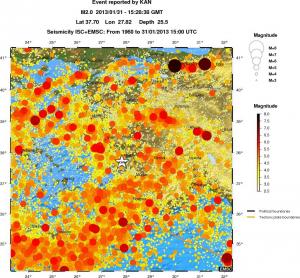 regional magnitude historical seismicity