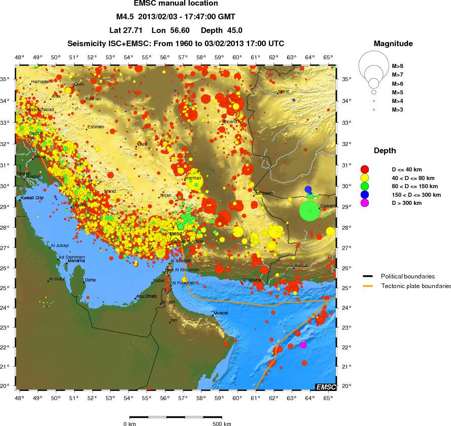 wide historical seismicity