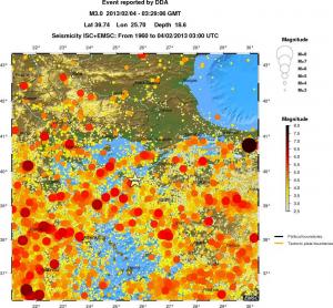 regional magnitude historical seismicity