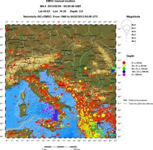 wide historical seismicity