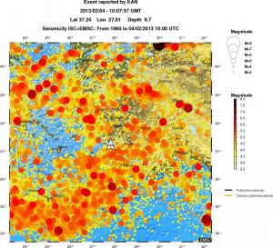 regional magnitude historical seismicity