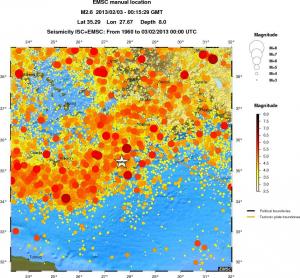 regional magnitude historical seismicity