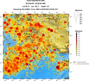 regional magnitude historical seismicity