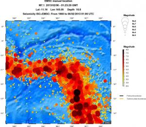 regional magnitude historical seismicity