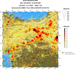regional magnitude historical seismicity