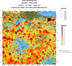 regional magnitude historical seismicity