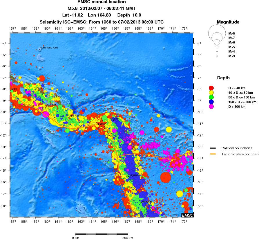 wide historical seismicity