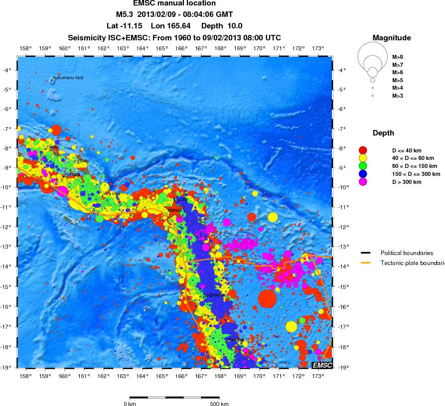 wide historical seismicity