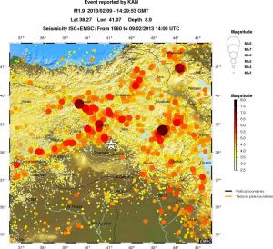 regional magnitude historical seismicity