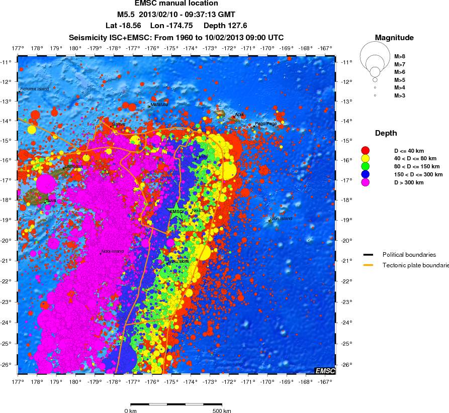 wide historical seismicity