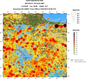 regional magnitude historical seismicity